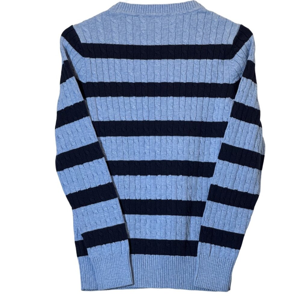 Women Navy & Blue Stripe Sweater Size: XS - Picture 4 of 5